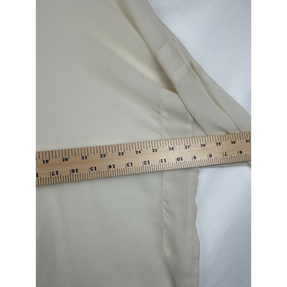 Cabi Abbey Sheer Top & Cami Set S Style 6291 Cream Long Smocked Wrists Large - Picture 6 of 9